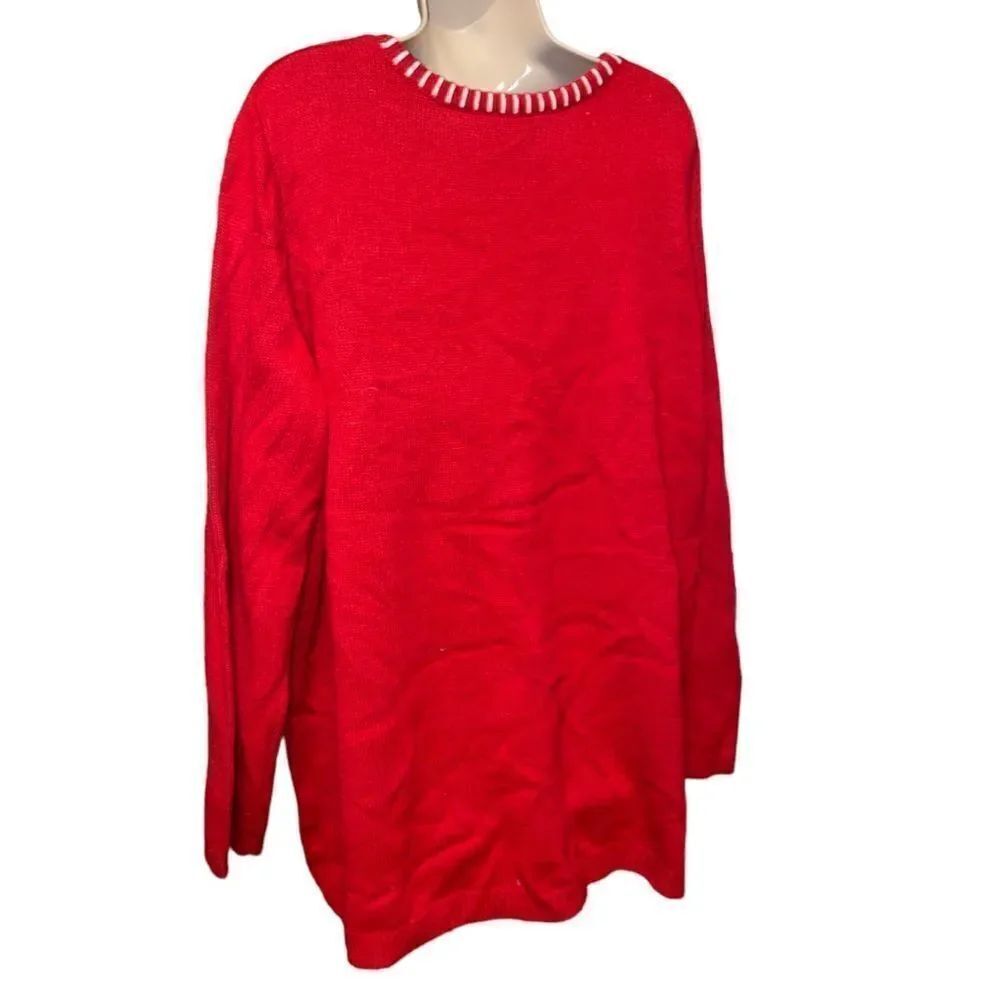 Red Christmas sweater size 3X - Picture 2 of 7
